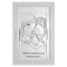 srebrny-obrazek-swieta-rodzina-nowoczesny-na-bialym-panelu-11-5x17-5-cm