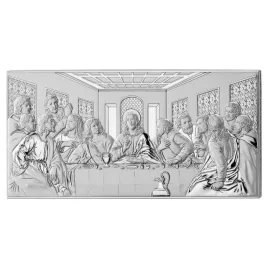 ostatnia-wieczerza-obraz-srebrny-nowoczesny-z-ozdobnym-rantem-39x18-cm