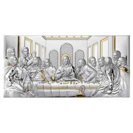 ostatnia-wieczerza-obraz-nowoczesny-srebrny-11x65-cm
