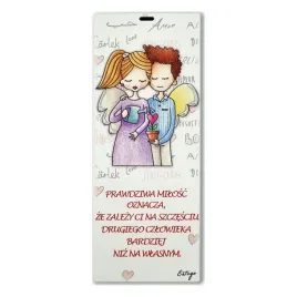 le-graziose-obrazek-malowany-sentencja-milosc-or-rozmiar-6x15-cm