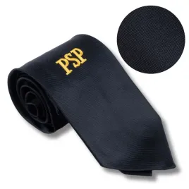 czarny-krawat-blyszczacy-panstwowej-strazy-pozarnej-haft-zloty-napis-psp