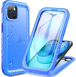cozycase-etui-wodoodporne-360-do-iphone-15-ip68-mat-niebieski-pyloszczelne