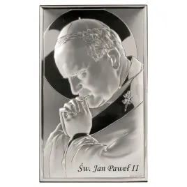 obraz-jana-pawla-ii-srebrny-z-napisem-sw-jan-pawel-ii-11x6-5-cm