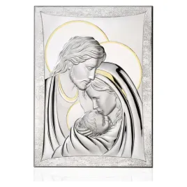 obraz-swietej-rodziny-srebrny-nowoczesny-ze-zloceniami-22x27-cm