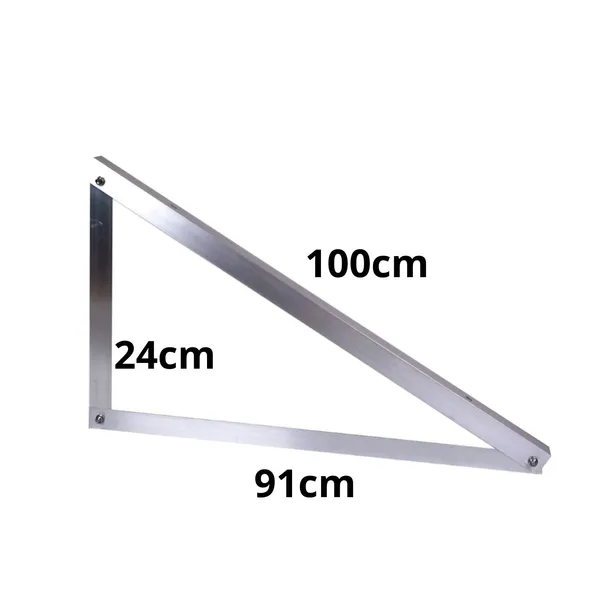 TRÓJKĄT 15 STOPNI ALUMINIOWY POZIOM 24X91X100CM