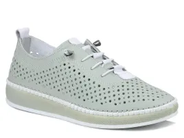 polbuty-damskie-zielone-izzi-3671-buty-sportowe-skorzane-azurowe-lekkie