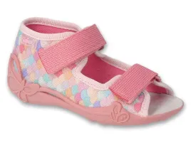 kapcie-dzieciece-befado-342p060-sandalki-dziewczece-skorzana-wkladka
