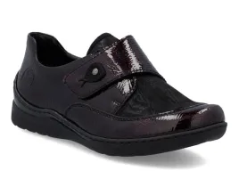 polbuty-damskie-bordowe-lakierowane-rieker-48951-na-haluksy-na-rzep