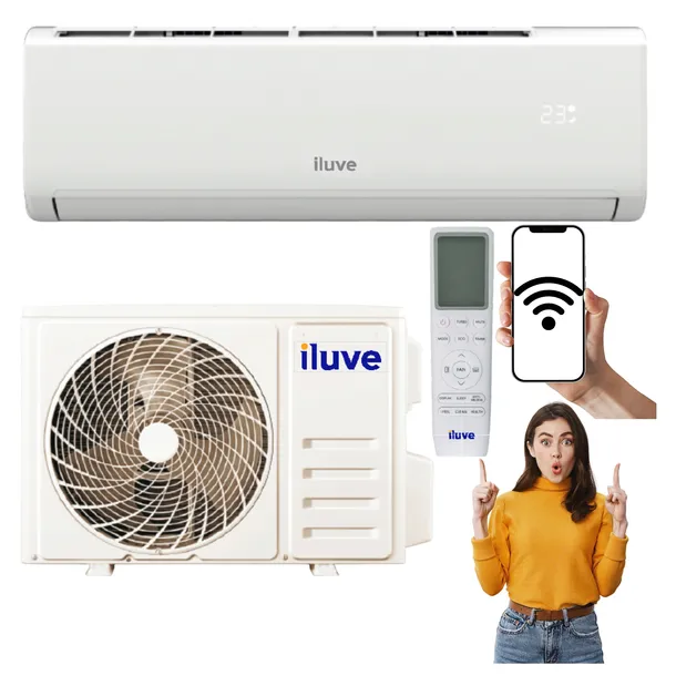 Klimatyzacja ścienna ILUVE 3,4kW 40m2 WiFI KLIMATYZACJA DOMOWA Z GRZAŁKĄ