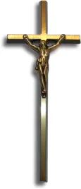 krzyz-prosty-45cm-z-pasyjka-12cm-odlew-mosiezny-front-zolty-boki-czarne