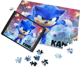 puzzle-a3-a4-sonic-film-movie-gra-gadzety-napis-imie-personalizacja