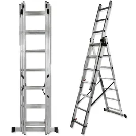 forcekraft-drabina-dwustronna-laczona-aluminiowa-3x8-stopni-wysuwana