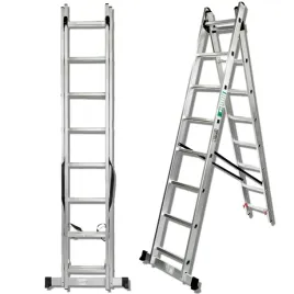 forcekraft-drabina-dwustronna-laczona-aluminiowa-2x8-stopni-wielofunkcyjna