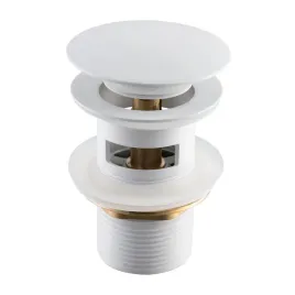 aquauno-korek-klik-klak-do-umywalek-mosiezny-bialy-z-przelewem-model-1