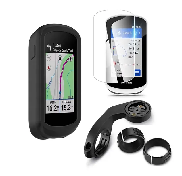 Zestaw Ochronny Szkło Hartowane 9H+ Etui GARMIN GPS Edge Explore 2+Uchwyt