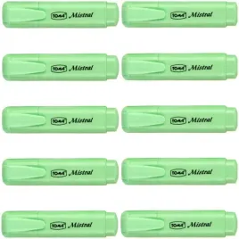 zakreslacz-biurowy-szkolny-toma-mistral-pisak-zielony-pastelowy-10-sztuk