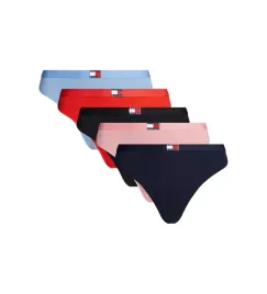 tommy-hilfiger-heritage-icon-logo-cotton-5pk-thong-uw0uw05642-0vo-xs