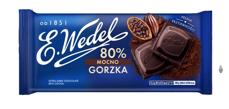 E.Wedel Czekolada Mocno Gorzka 80% Kakao 80g