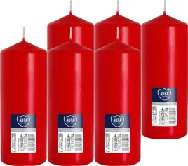 swieca-walec-bispol-48h-15cm-sw60-150-czerwona-6szt