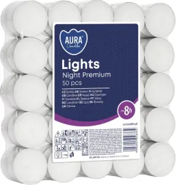 podgrzewacze-bezzapachowe-tealight-bispol-8h-night-lights-50szt