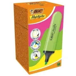 zakreslacz-highlighter-zielony-neon-12szt-bic