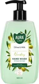 mydlo-w-plynie-z-dozownikiem-bispol-aura-care-500ml-oliwka-i-mleko