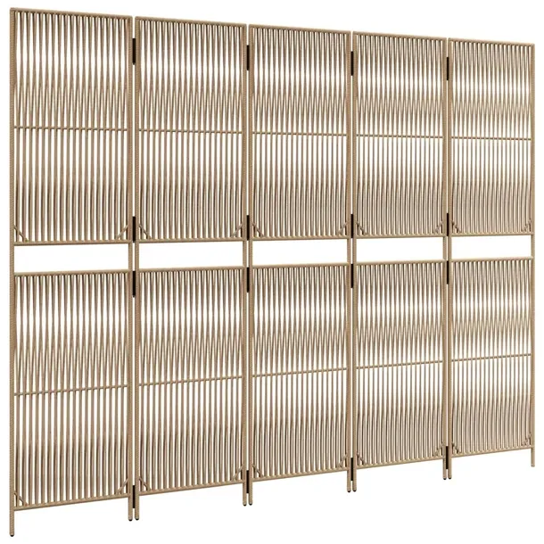 parawan-5-panelowy-bezowy-polirattan-szerokosc-skrzydla-49-cm