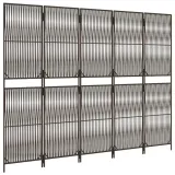 parawan-5-panelowy-brazowy-polirattan-szerokosc-skrzydla-49-cm