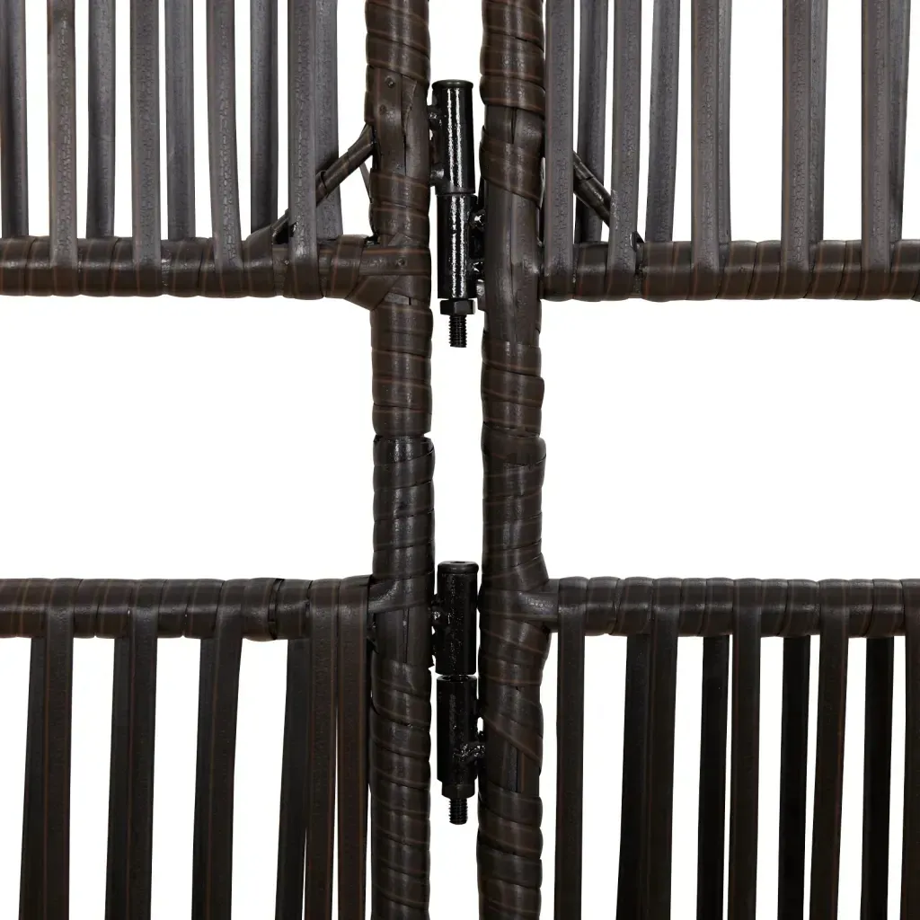 parawan-5-panelowy-brazowy-polirattan-stan-nowy