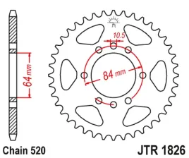zebatka-tylna-jt-jtr1826-46-suzuki-van-van-rv-200-stalowa-wytrzymala