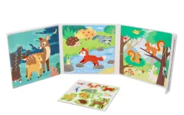 ksiazeczka-puzzle-ukladanka-magnetyczna-2-w-1-lesne-zwierzatka-adam-toys
