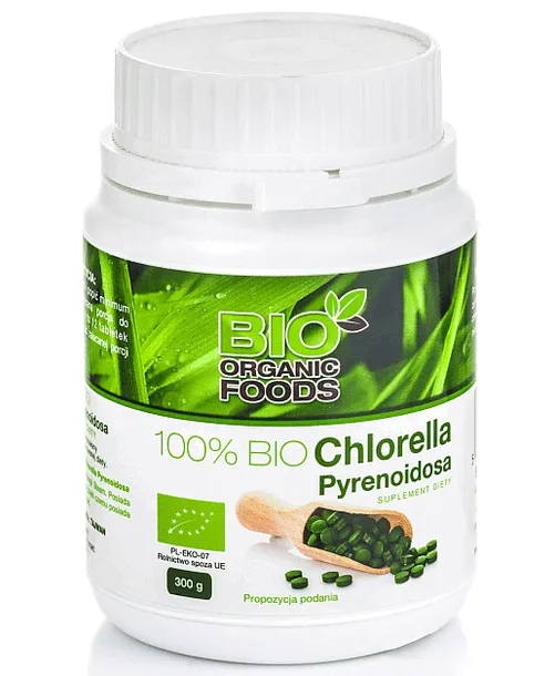 Bio Organic Foods BIO Chlorella Pyrenoidosa tabletki 1200 tabletek 300 g