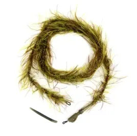 carp-spot-subline-with-safety-clip-140cm-45lb-brown-green-leader
