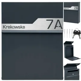 skrzynka-pocztowa-na-listy-poczte-antracyt-laminat-napis-adres-ulica-numer