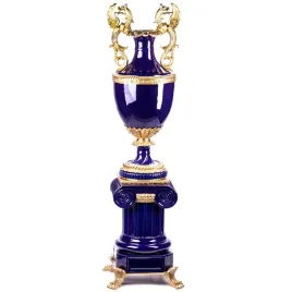 kobaltowa-amfora-na-postumencie-puchar-wazon-porcelana-braz