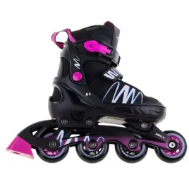 rolki-damskie-rekreacyjne-czarno-rozowe-regulowane-rozmiar-37-40-vivo-pinky