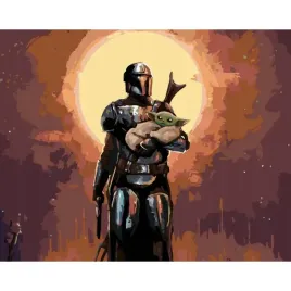 malowanie-po-numerach-obrazy-do-malowania-mandalorian-z-baby-yoda-50x40-cm