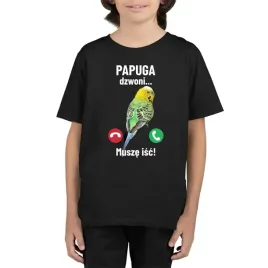 papuga-dzwoni-musze-isc-koszulka-dziecieca-z-papuga-prezent-dzien-dziecka