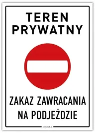 zakaz-zawracania-na-podjezdzie-tabliczka-a3