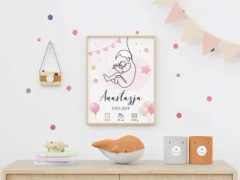 plakat-a3-personalizowany-metryczka-dla-dziewczynki-250g-m2