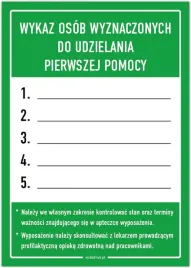 tabliczka-bhp-wykaz-osob-wyznaczonych-do-udzielania-pierwszej-pomocy