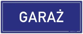 garaz-tabliczka-pcw-granatowa-25x10cm