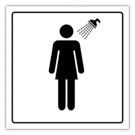 prysznic-damski-100x100mm-pictogram-naklejka