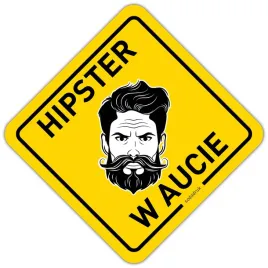 hipster-w-aucie-naklejka-laminowana