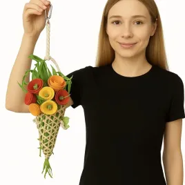 papierowy-bukiecik-kwiatow-xxl-naturalna-zabawka-dla-wszystkich-papug