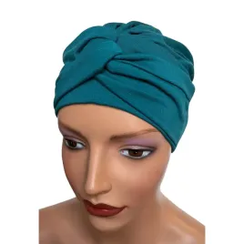 morski-turban-damski-sara-gotowy-do-zalozenia-czapka-marszczona-bez-wzoru