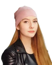 rozowa-czapka-z-bawelna-prosty-turban-sportowy-takze-po-chemioterapii