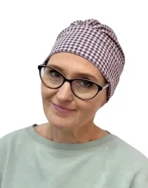 turban-jasmina-w-pepitke-czapka-z-bawelny-marszczona-takze-po-chemioterapii