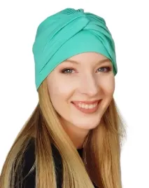 pistacjowy-turban-damski-sara-389-czapka-wiosenna-takze-po-chemioterapii