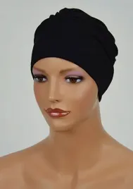 turban-jasmina-czarna-czapka-marszczona-bez-wzoru-takze-po-chemioterapii